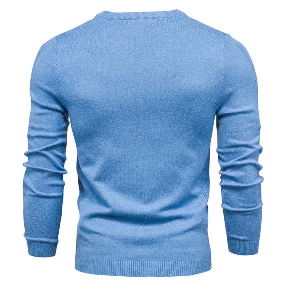 Men’s Warm Slim O-Neck Winter Pullover