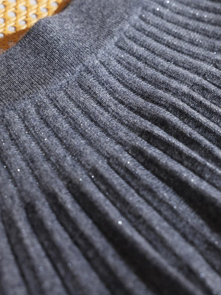 Women’s 100% Merino Wool Pleated Mini Skirt