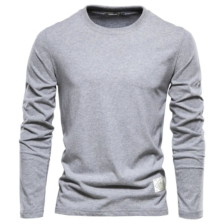 Men’s Solid Cotton Long Sleeve