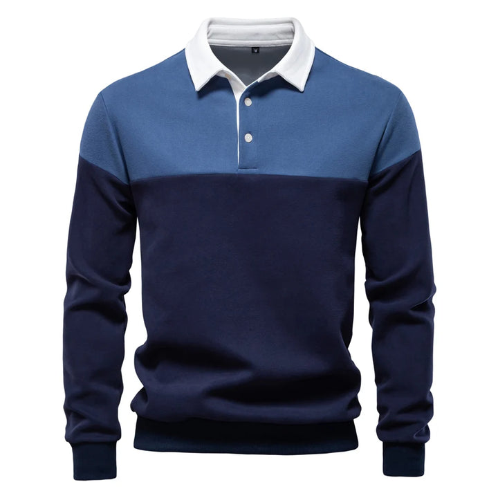 Men’s Color Block Casual Cotton Sweater