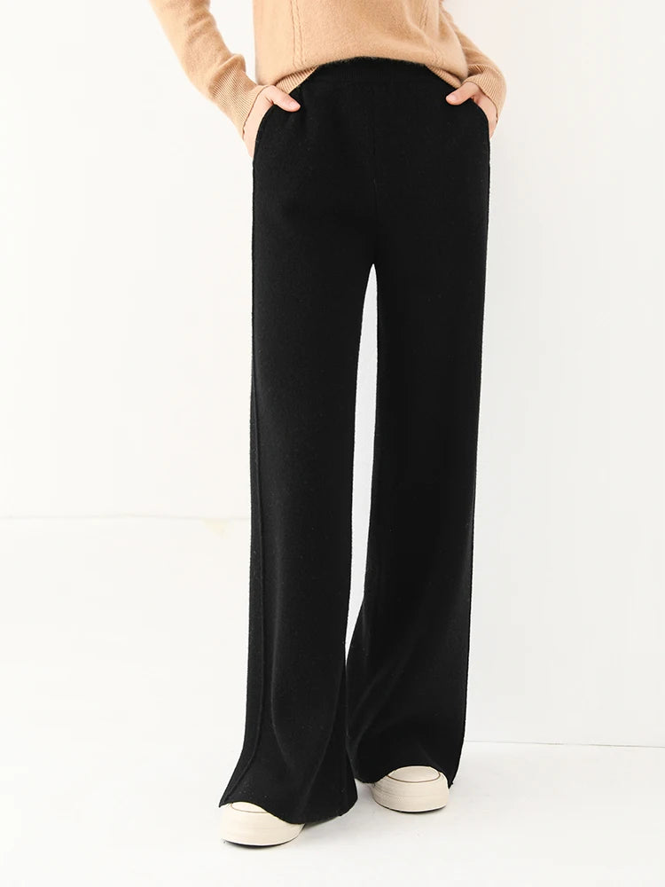 Women’s 100% Merino Wool Wide Leg Pants