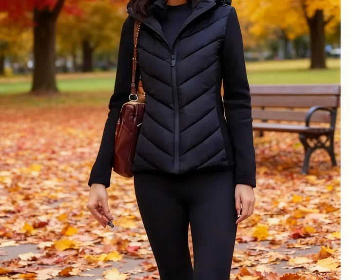 Women’s Slim Fit Patchwork Hooded Jacket