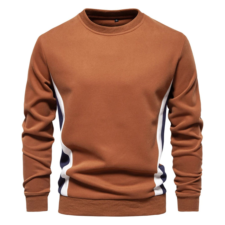 Men’s Cotton Patchwork Pullover Sweatshirt