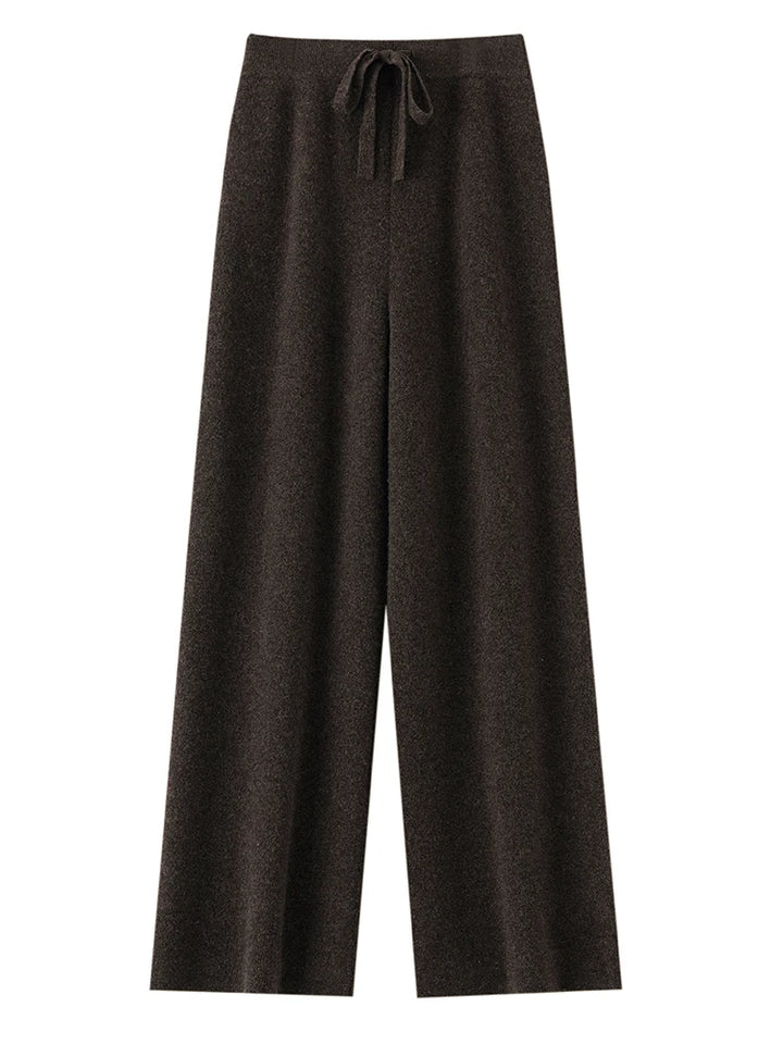 Women’s 100% Merino Wool Knitted Wide Leg Pants