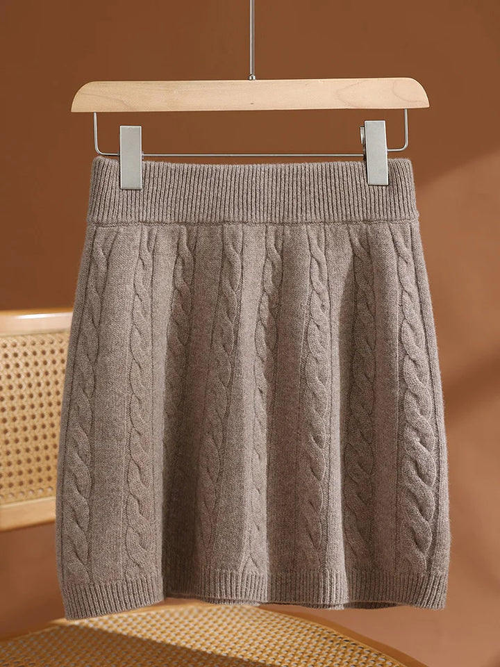 Women’s 100% Merino Wool Mini A-Line Skirt