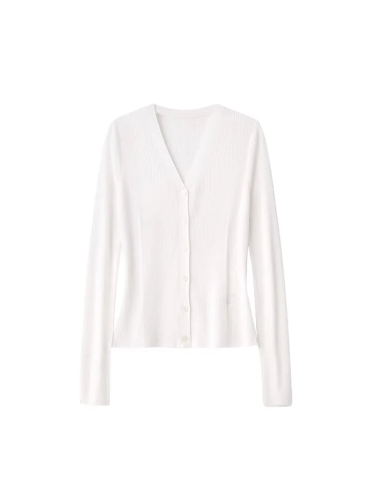 Women’s Silk Blend V-Neck Cardigan