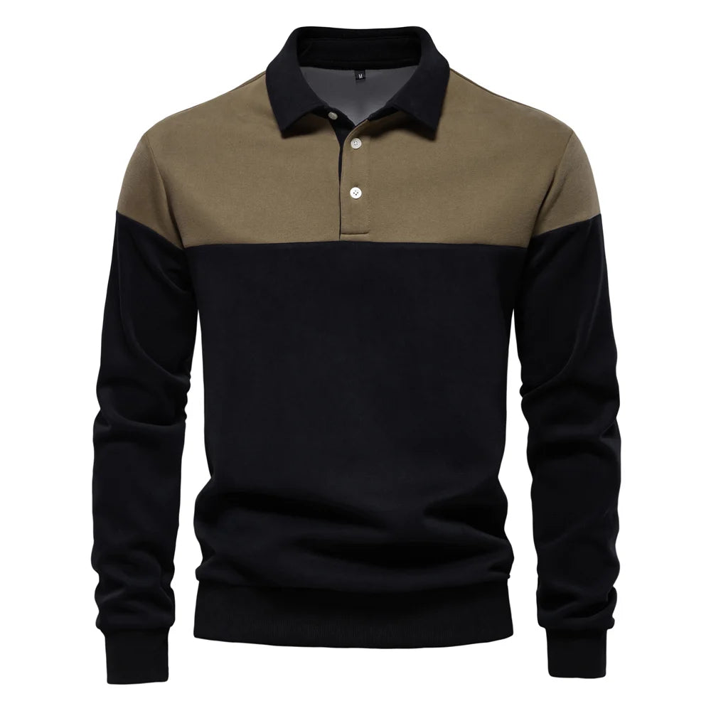 Men’s Color Block Casual Cotton Sweater