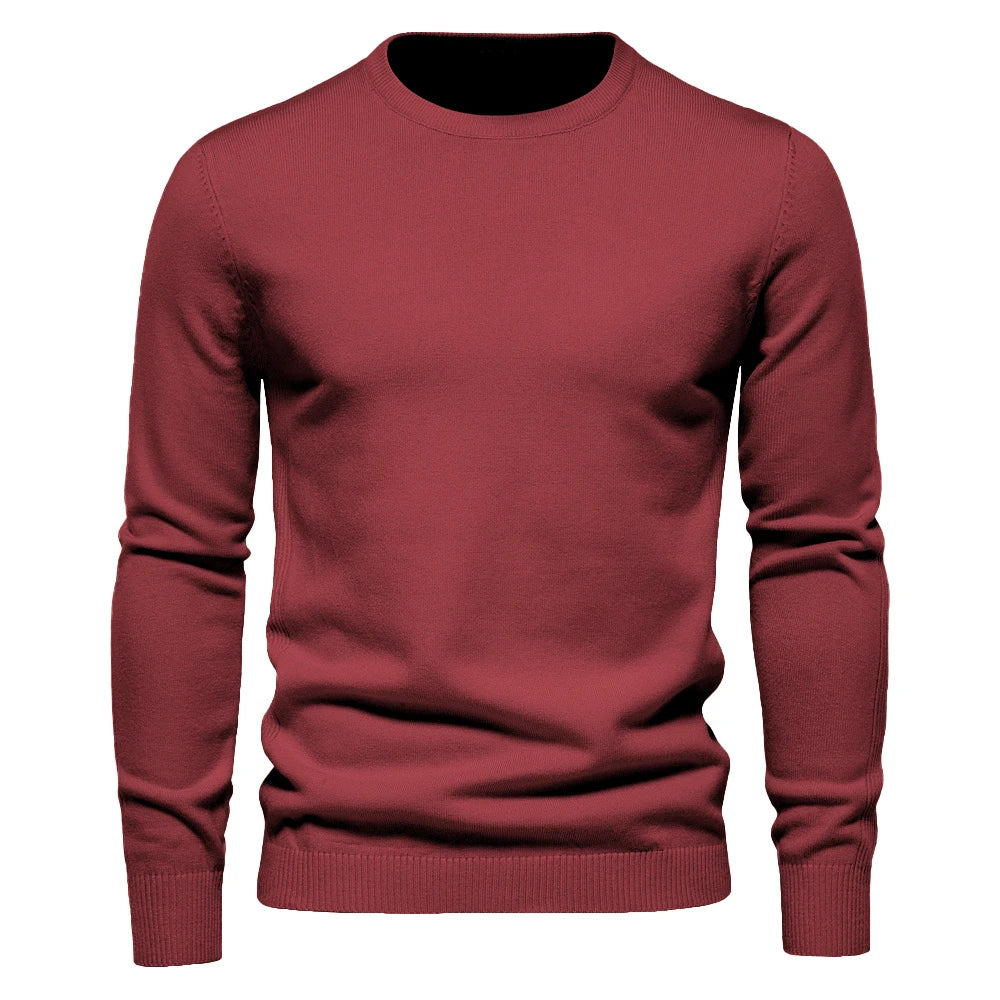 Men’s Warm Slim O-Neck Winter Pullover