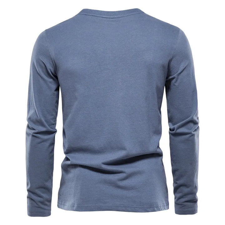 Men’s Solid Cotton Long Sleeve