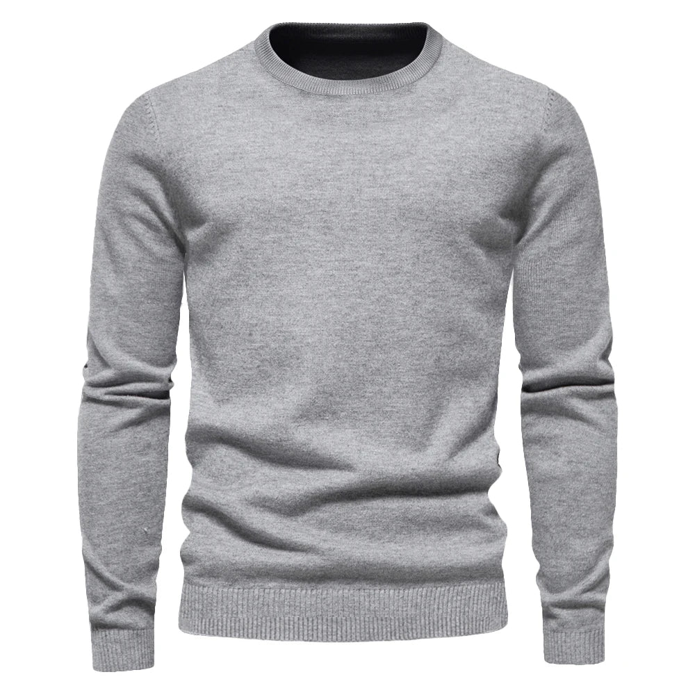 Men’s Warm Slim O-Neck Winter Pullover