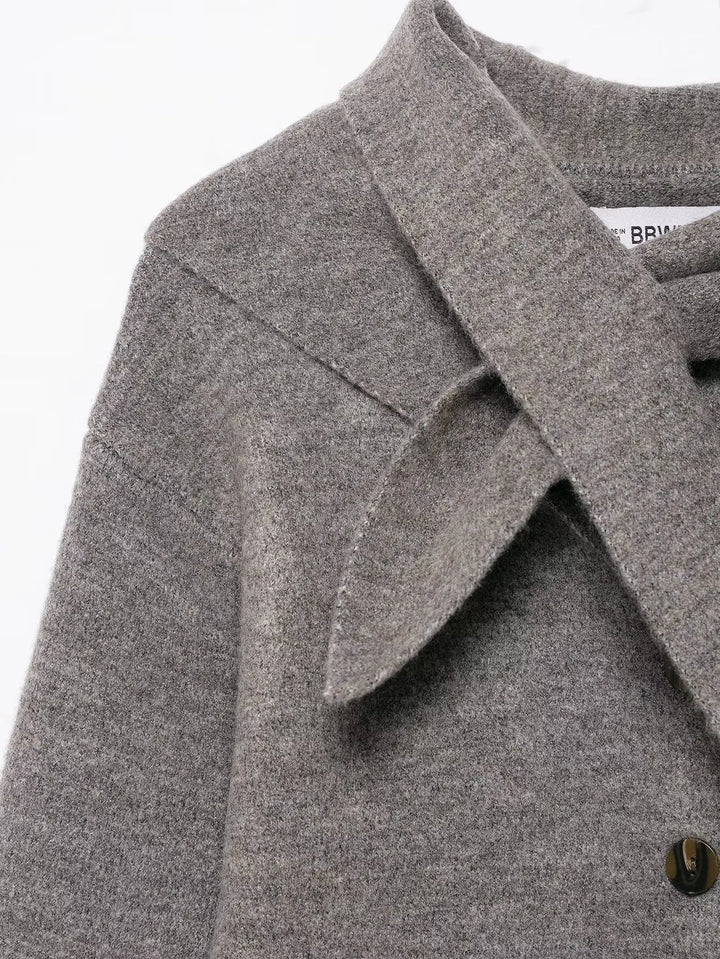 Women’s Knit Cardigan with Scarf Detail