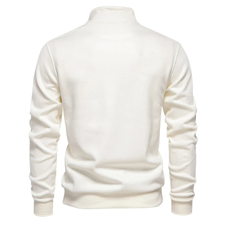 Men’s Lightweight Quarter-Zip Mock Neck Sweatshirt with Pocket