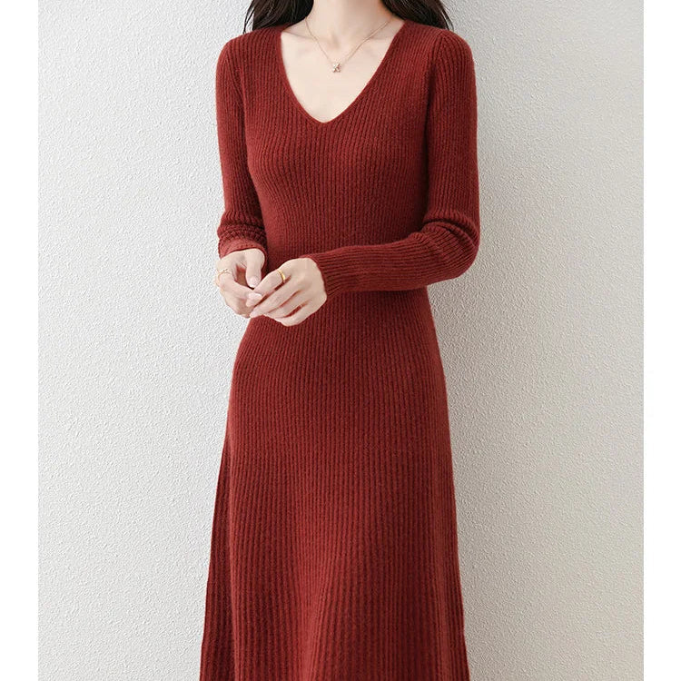 Women’s 100% Merino Wool Sweater Dress