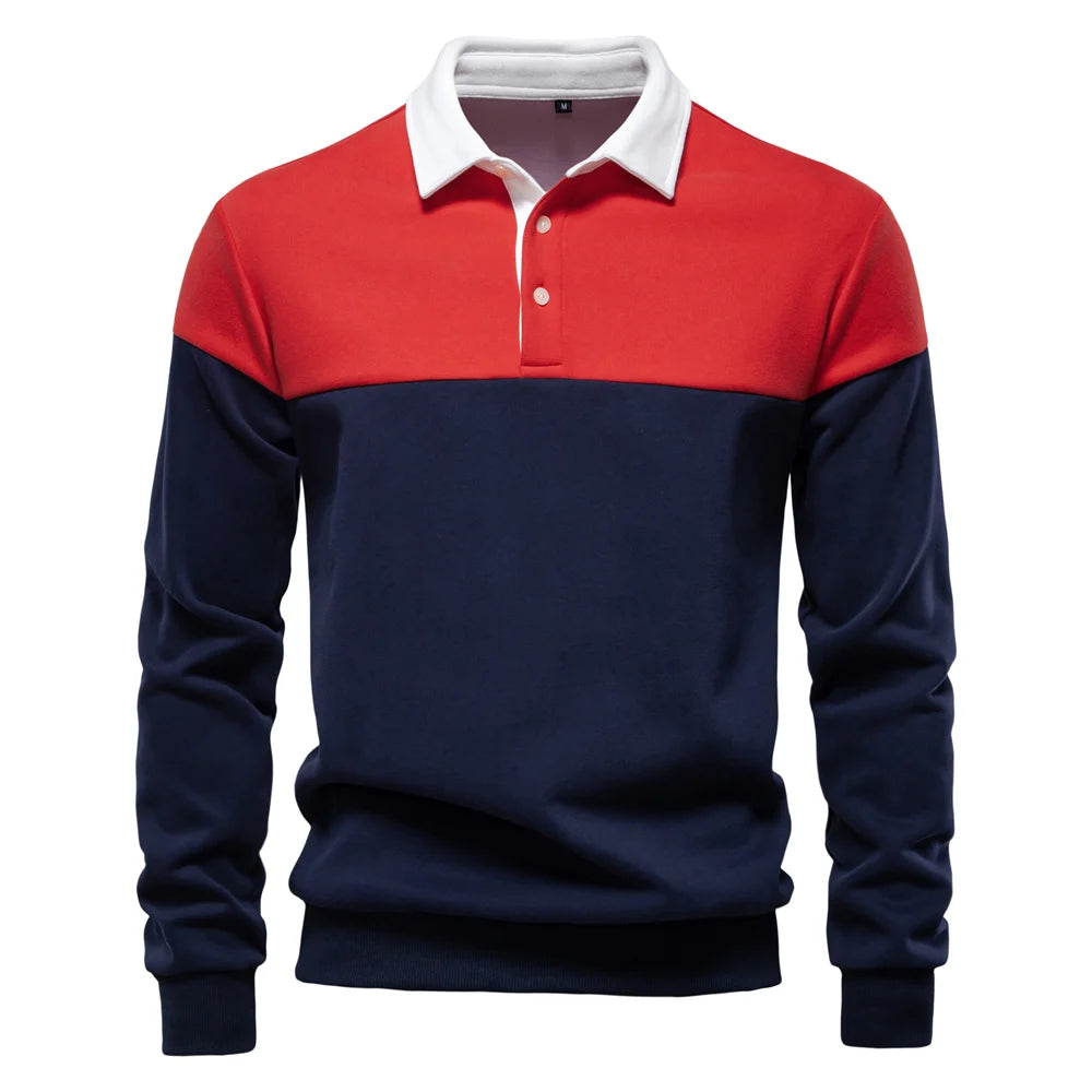 Men’s Color Block Casual Cotton Sweater