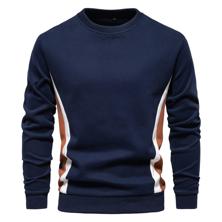 Men’s Cotton Patchwork Pullover Sweatshirt