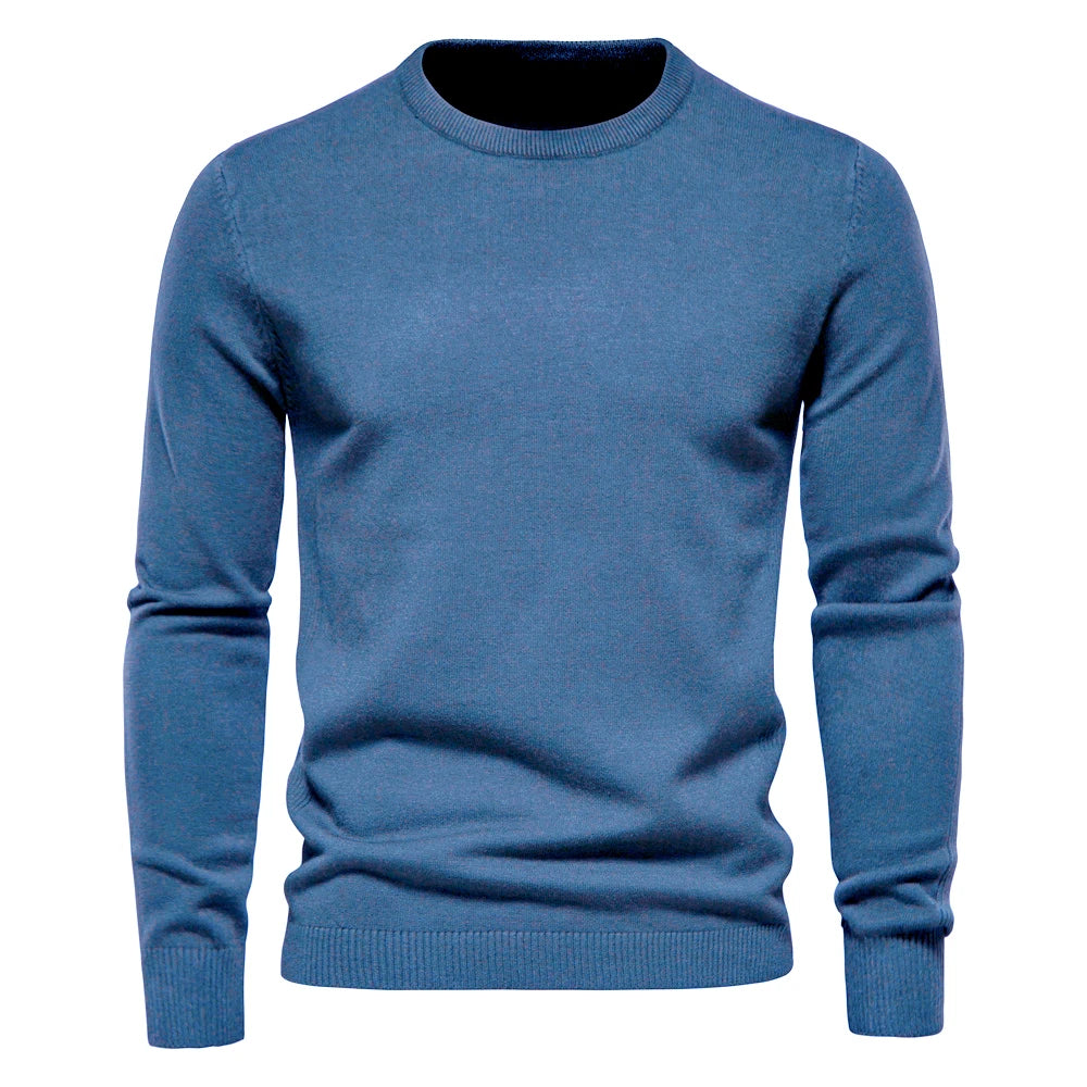 Men’s Warm Slim O-Neck Winter Pullover