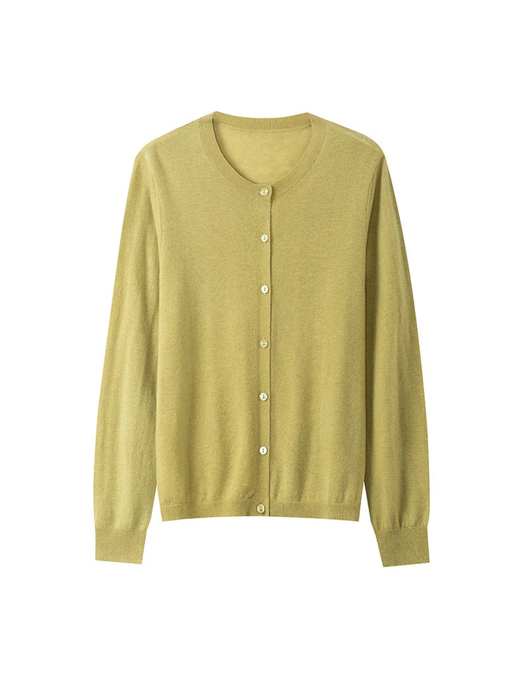 Women’s 100% Wool Button Cardigan