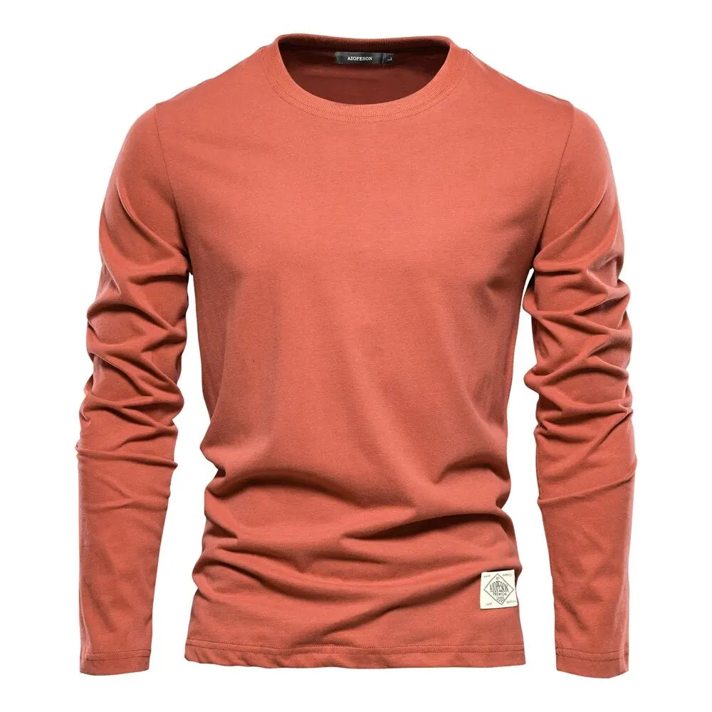 Men’s Solid Cotton Long Sleeve