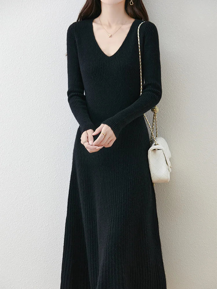 Women’s 100% Merino Wool Sweater Dress