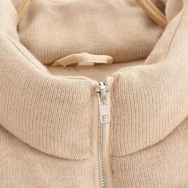 Women’s Sleeveless Parka Vest – Winter Zipper Jacket Coat