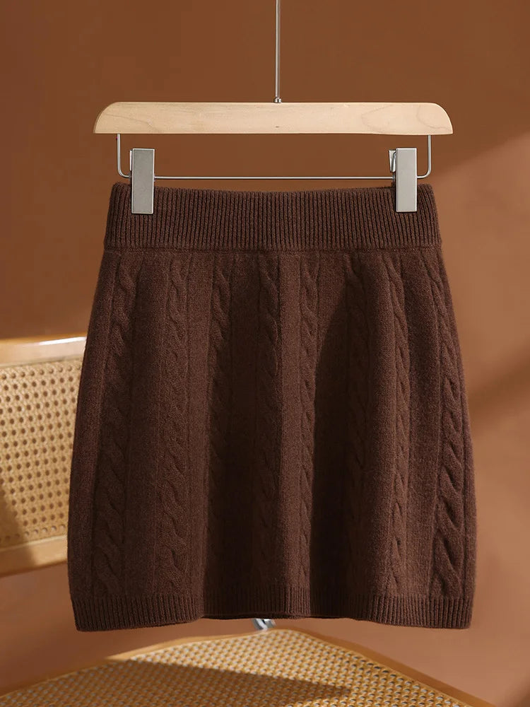 Women’s 100% Merino Wool Mini A-Line Skirt
