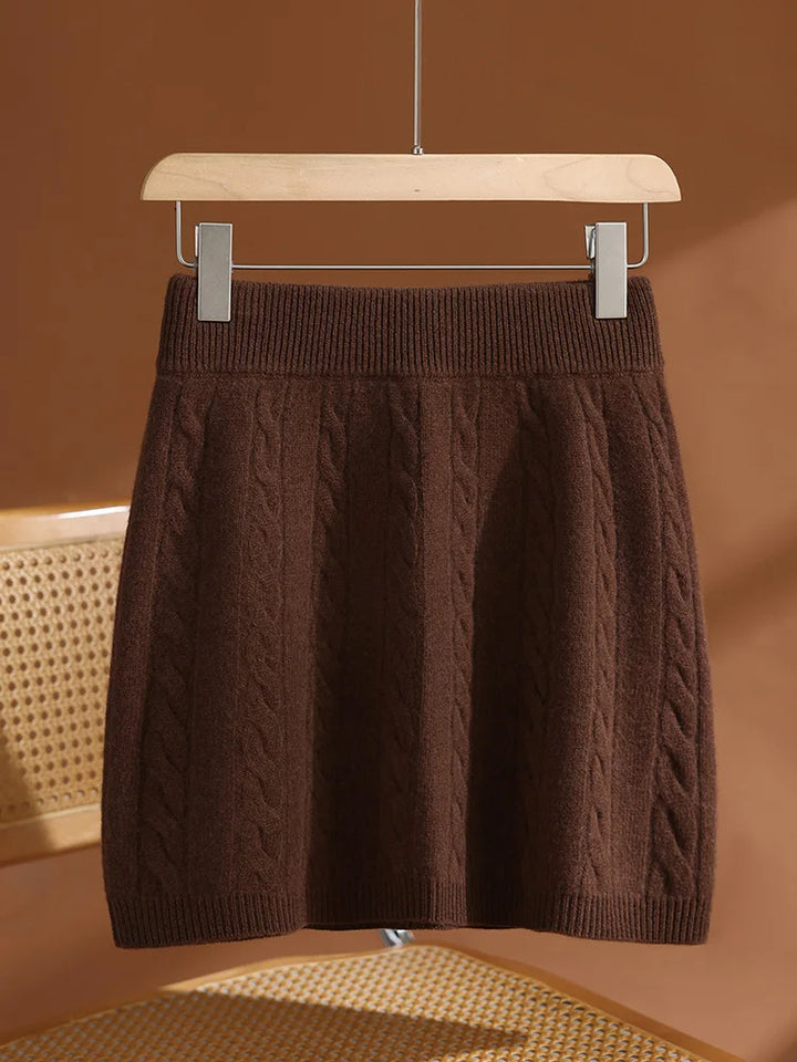 Women’s 100% Merino Wool Mini A-Line Skirt