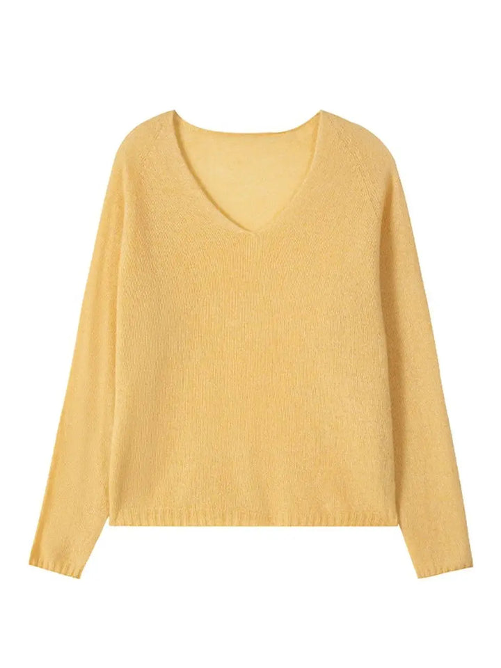 Women’s Cashmere Silk Pullover - V neck