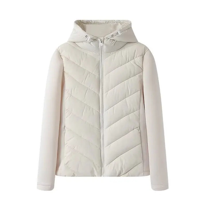 Women’s Slim Fit Patchwork Hooded Jacket