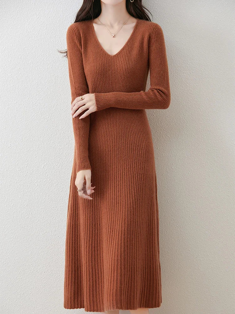 Women’s 100% Merino Wool Sweater Dress