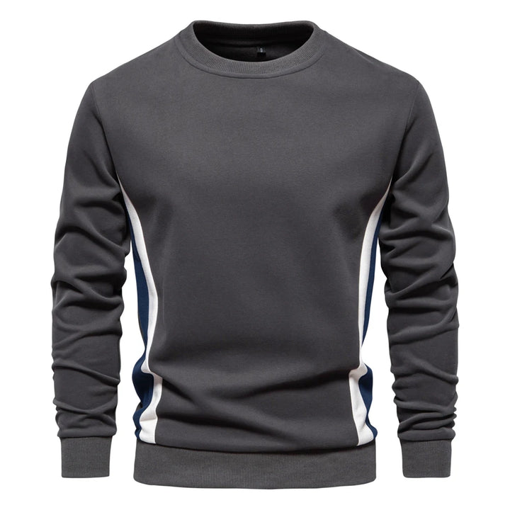 Men’s Cotton Patchwork Pullover Sweatshirt
