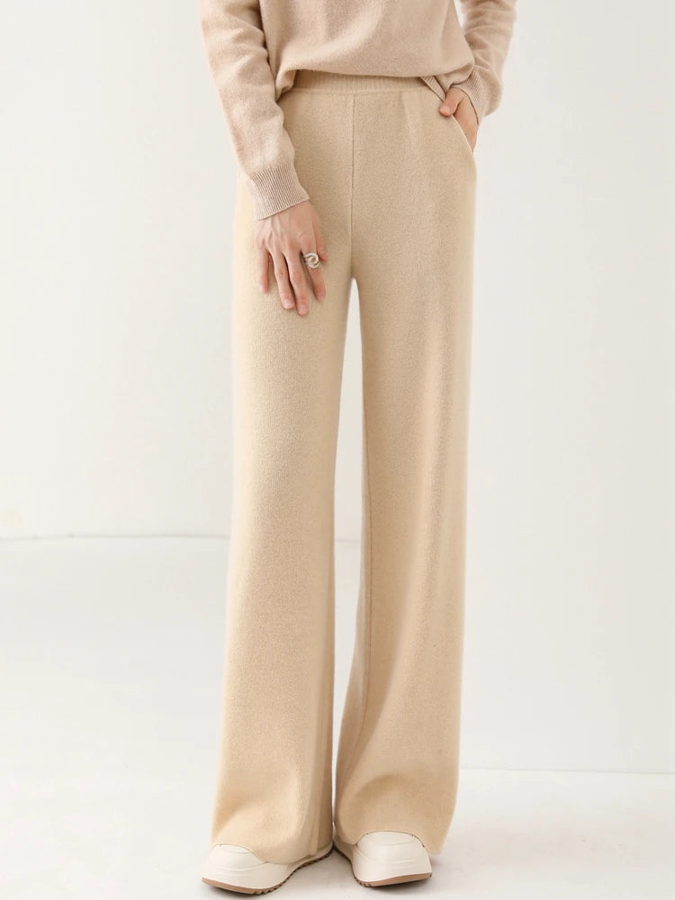 Women’s 100% Merino Wool Wide Leg Pants