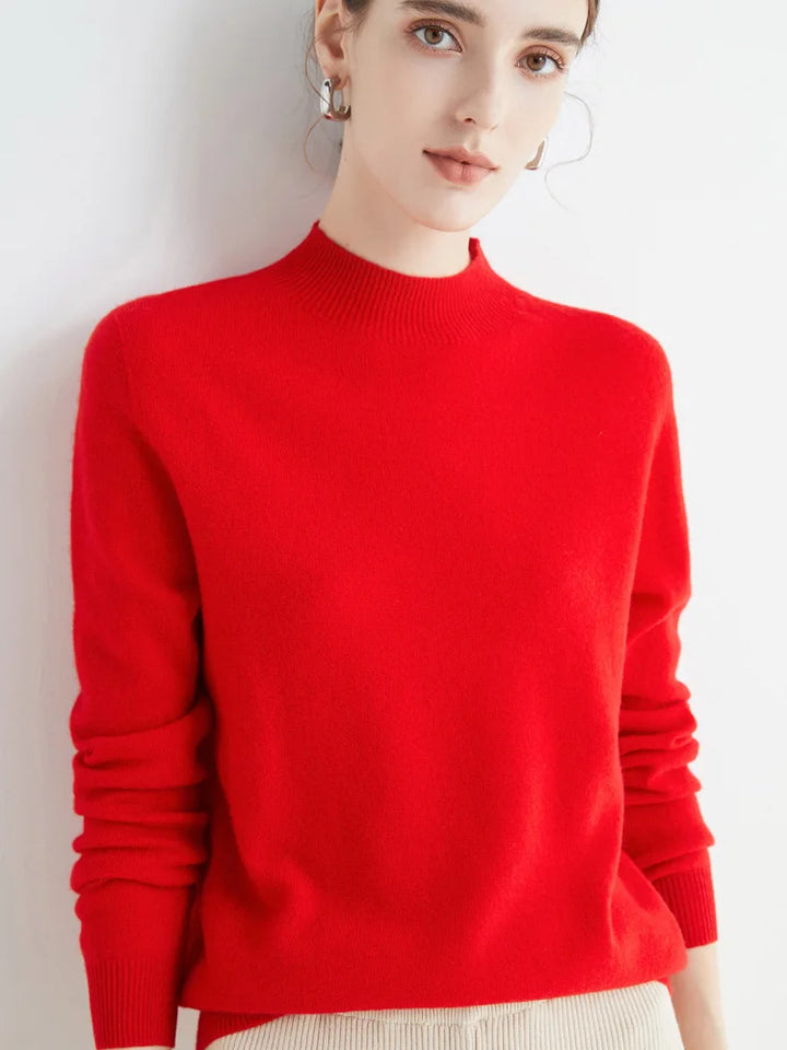 Women’s 100% Merino Wool Turtleneck Sweater – Warm Winter Cashmere Knit Pullover