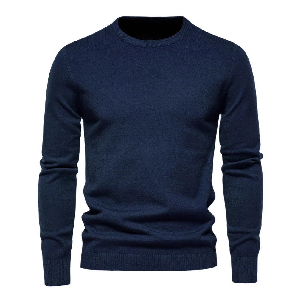 Men’s Warm Slim O-Neck Winter Pullover