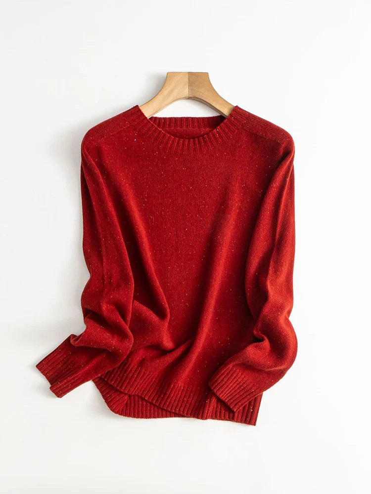 Women’s 100% Wool Pullover – Whole Garment Knit