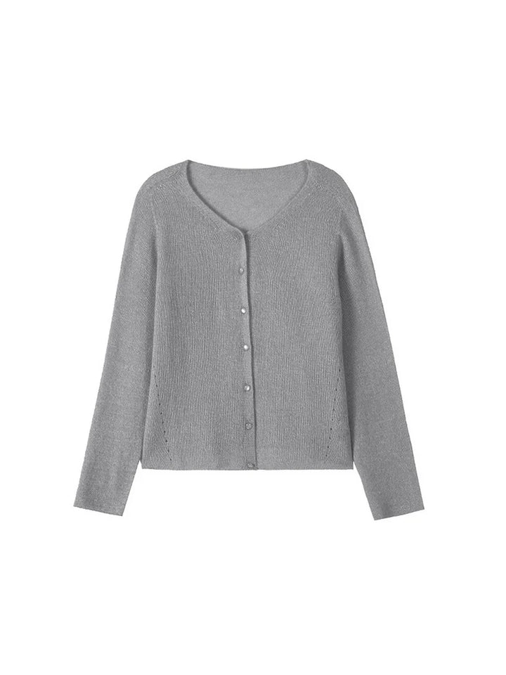 Women’s Cashmere Silk Cardigan – 75% Cashmere 25%