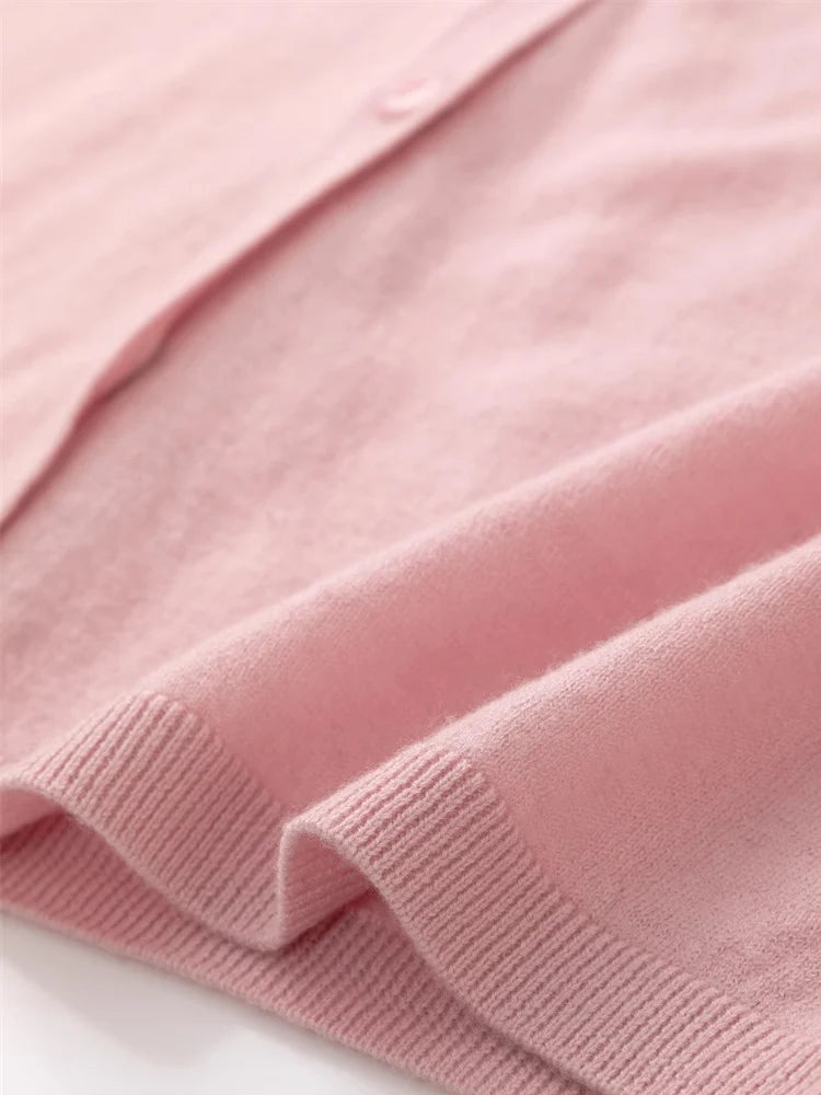 Women’s 100% Merino Wool V-Neck Cardigan