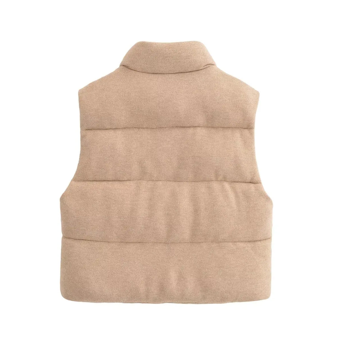 Women’s Sleeveless Parka Vest – Winter Zipper Jacket Coat