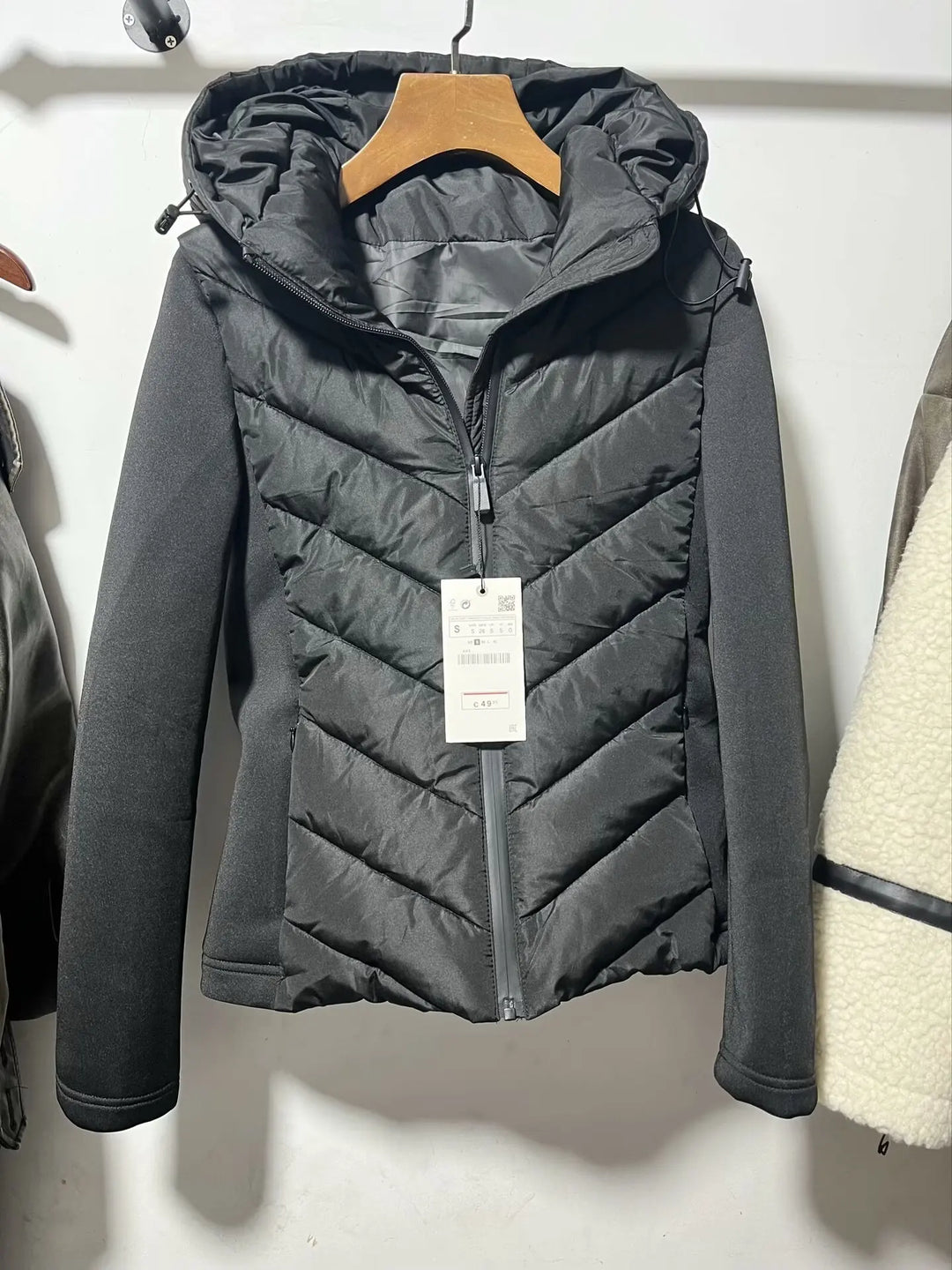 Women’s Slim Fit Patchwork Hooded Jacket