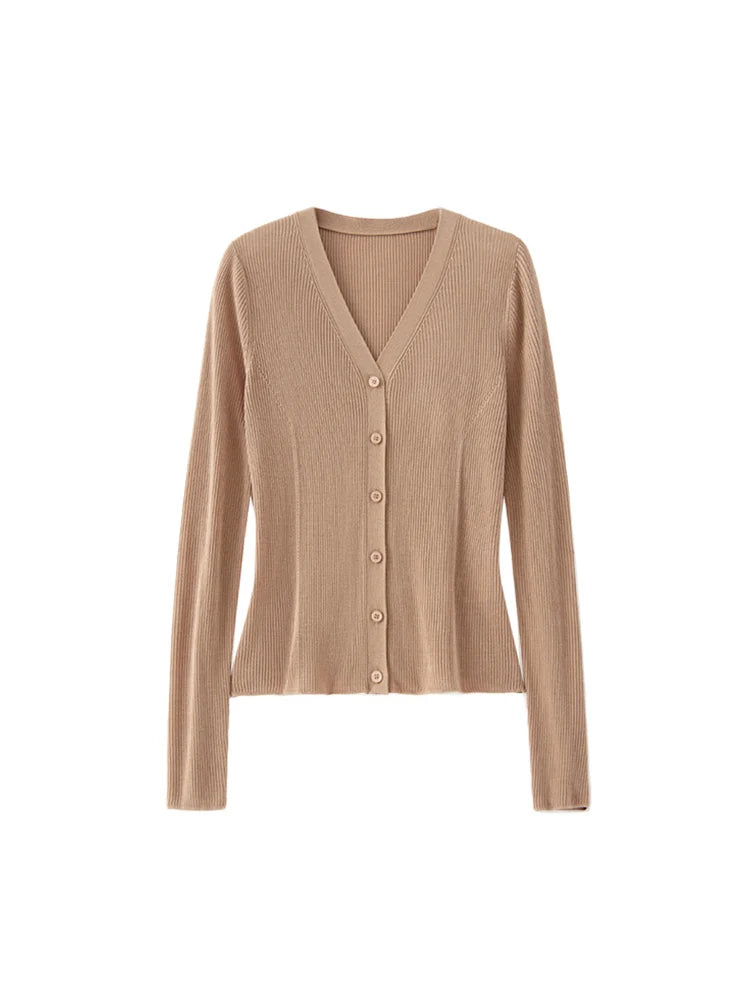 Women’s Silk Blend V-Neck Cardigan