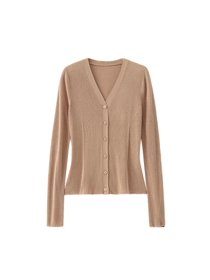 Women’s Silk Blend V-Neck Cardigan