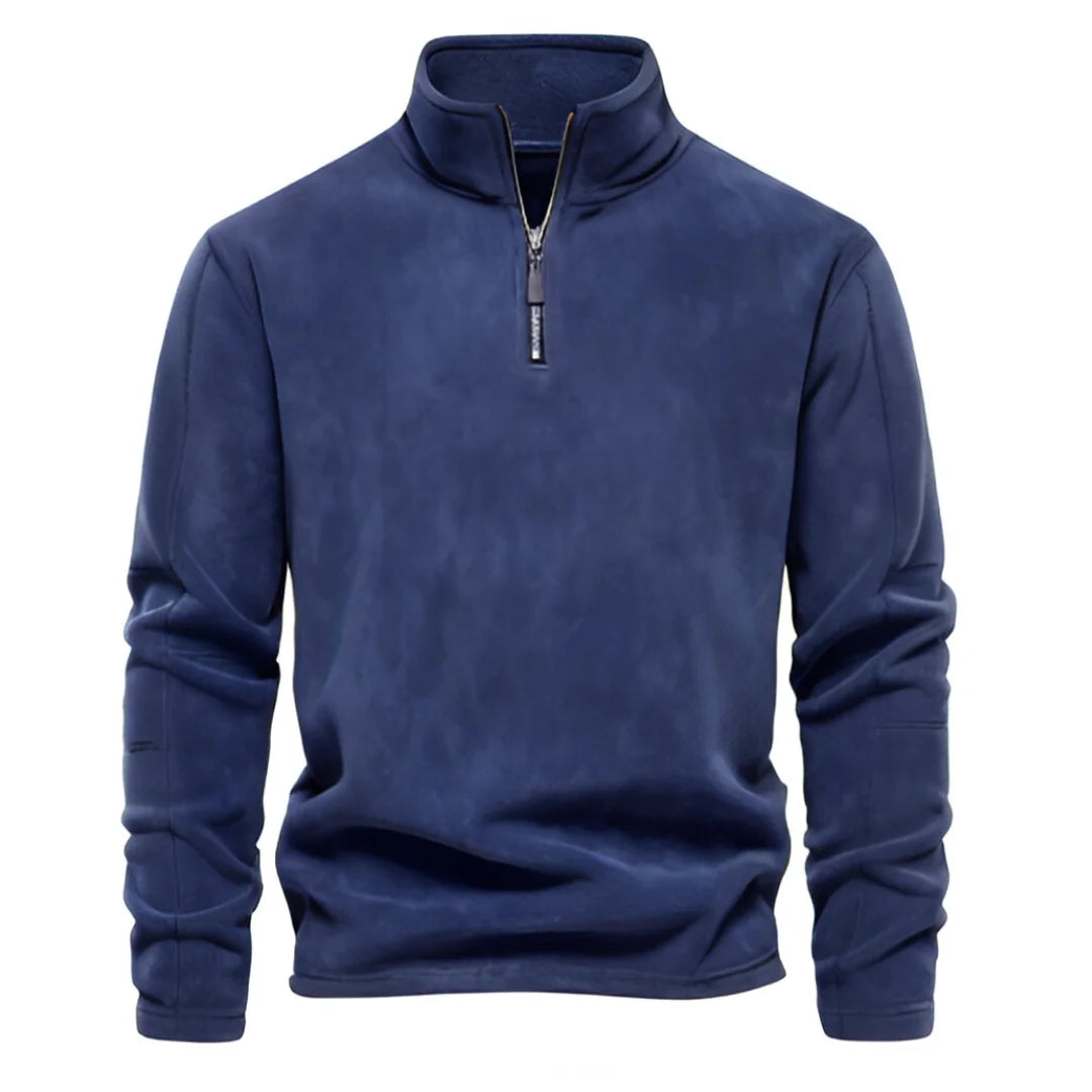 Men’s Warm Fleece Jacket – Thick Soft-Shell Pullover with Zipper