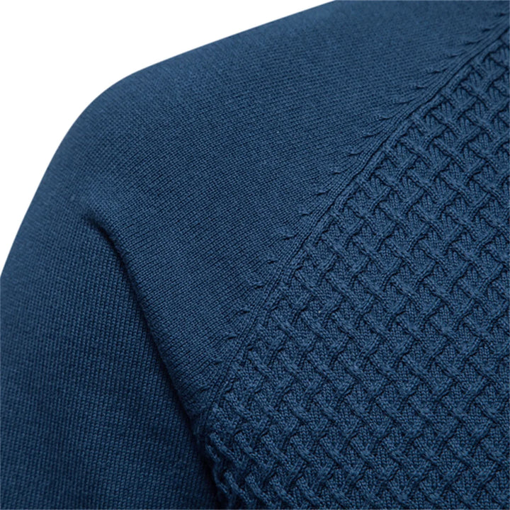 Men’s Geometric Cotton Crew Neck Sweater – Casual & Business Pullover