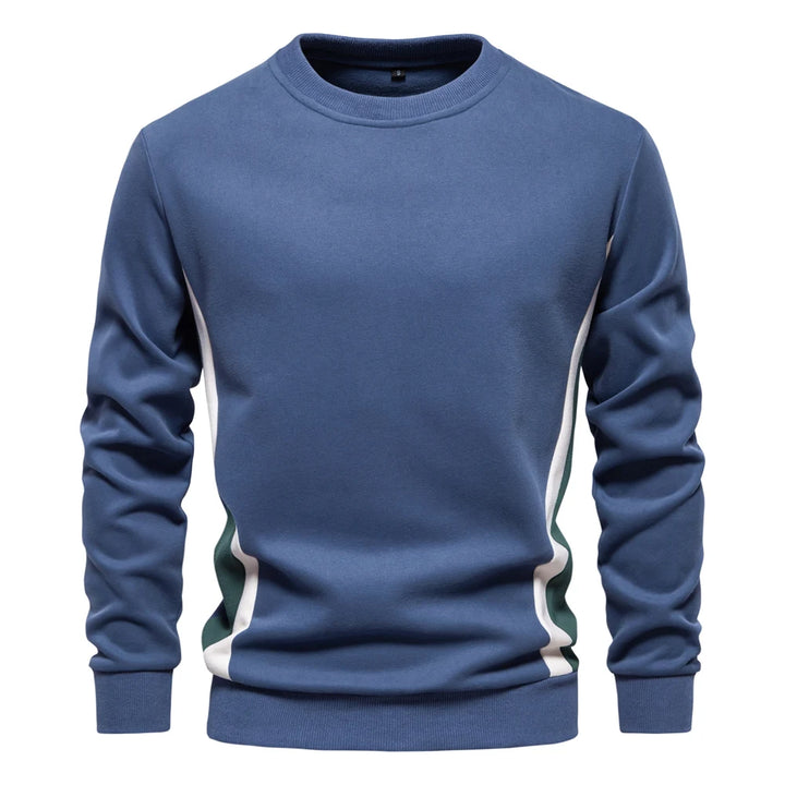 Men’s Cotton Patchwork Pullover Sweatshirt