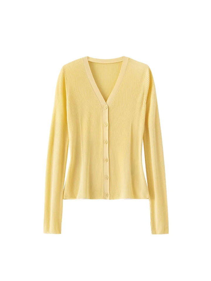 Women’s Silk Blend V-Neck Cardigan