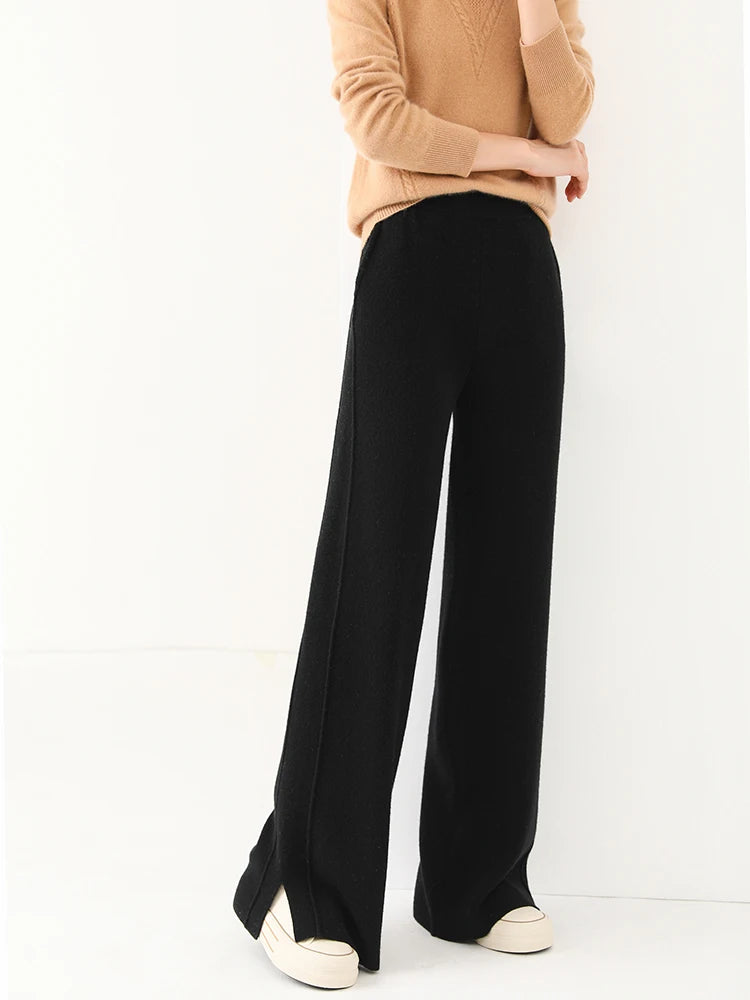 Women’s 100% Merino Wool Wide Leg Pants
