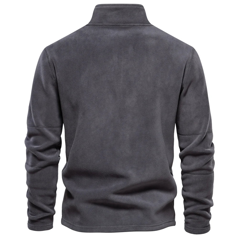 Men’s Warm Fleece Jacket – Thick Soft-Shell Pullover with Zipper