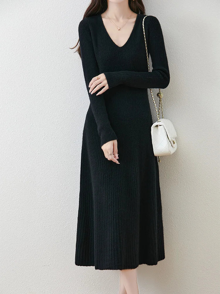 Women’s 100% Merino Wool Sweater Dress