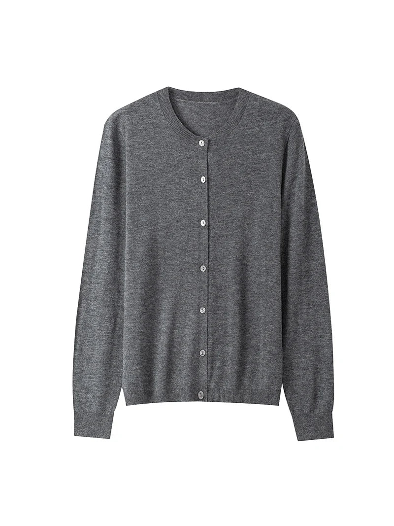 Women’s 100% Wool Button Cardigan