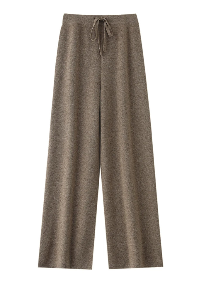 Women’s 100% Merino Wool Knitted Wide Leg Pants