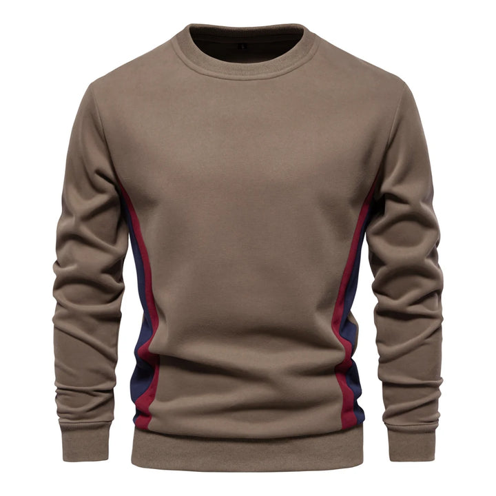 Men’s Cotton Patchwork Pullover Sweatshirt